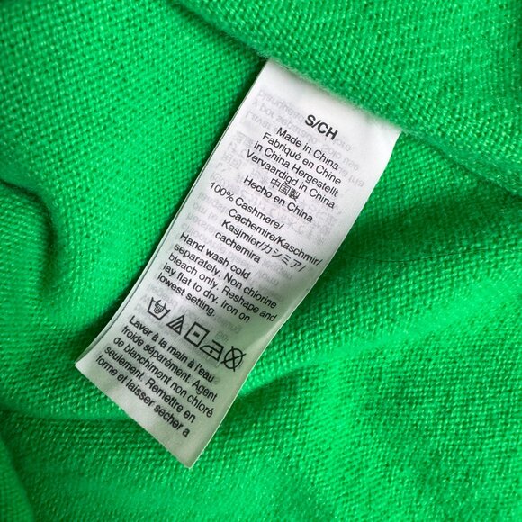 J. CREW WOMENS FAIR ISLE GREEN CASHMERE CREWNECK SWEATER - Picture 9 of 9